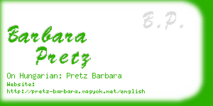 barbara pretz business card